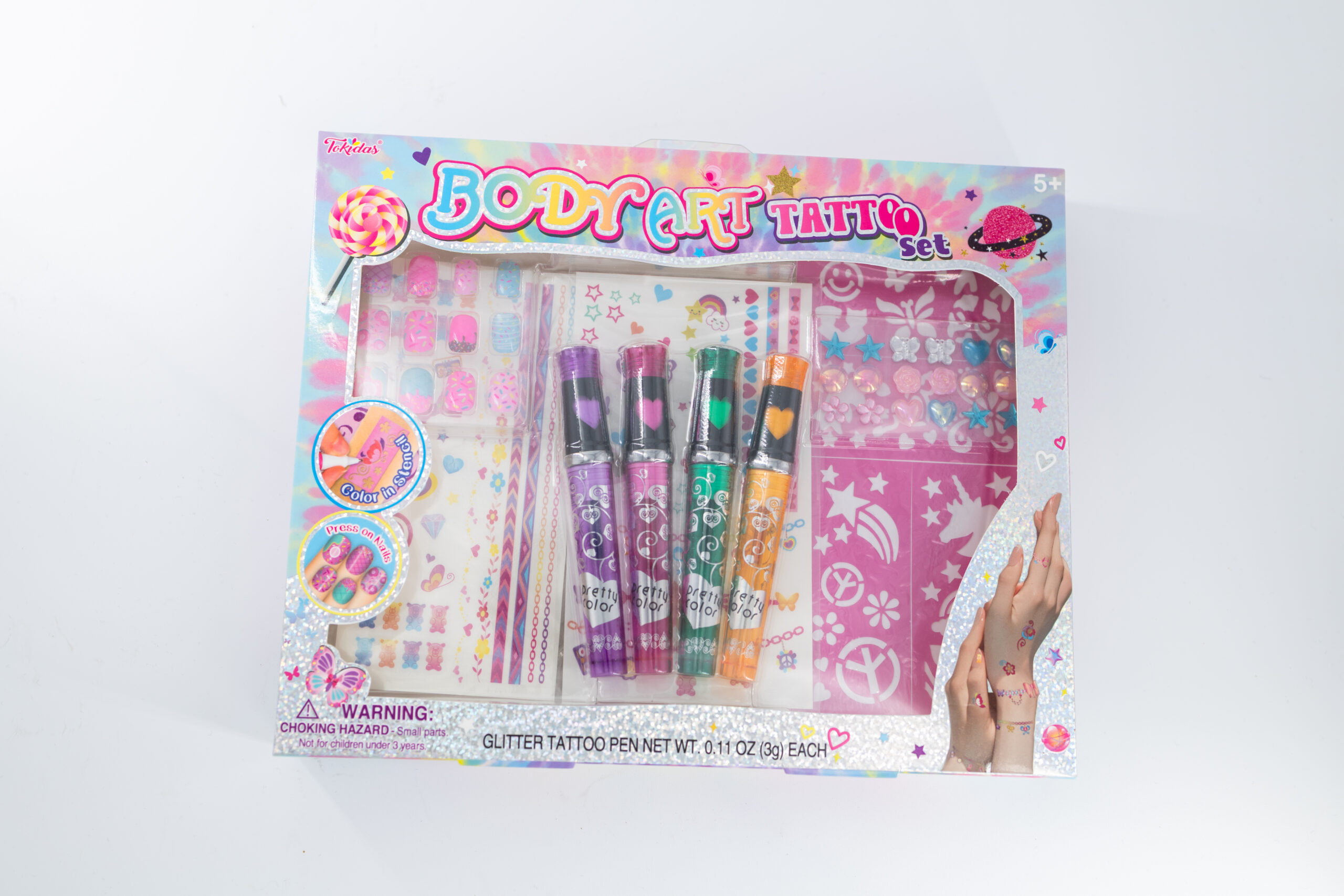 Verpakking van tijdelijke tattoo set voor kinderen