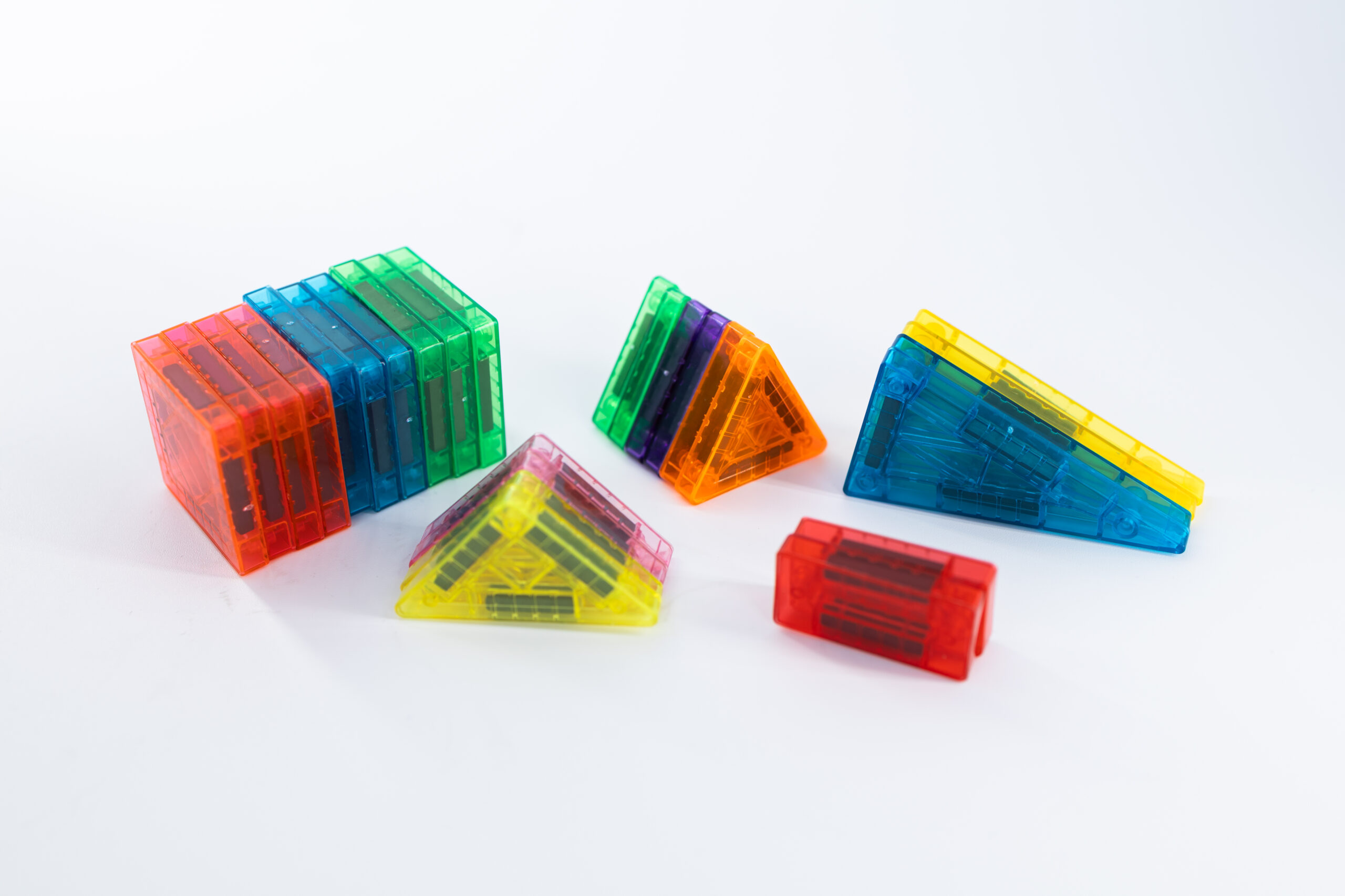 Losse magnetische bouwstukken uit de 26-delige set